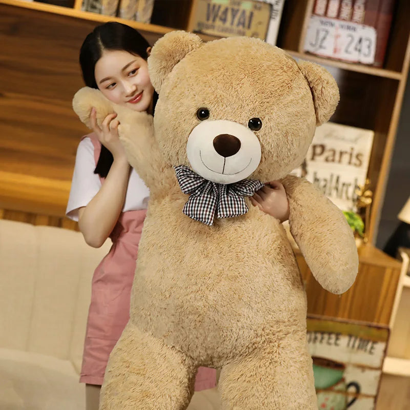 Giant 105Cm Soft Teddy Bear Plush Toys White&Pink&Brown Bear Super Big Hugging Pillow Animal Cushion Children Birthday Gift